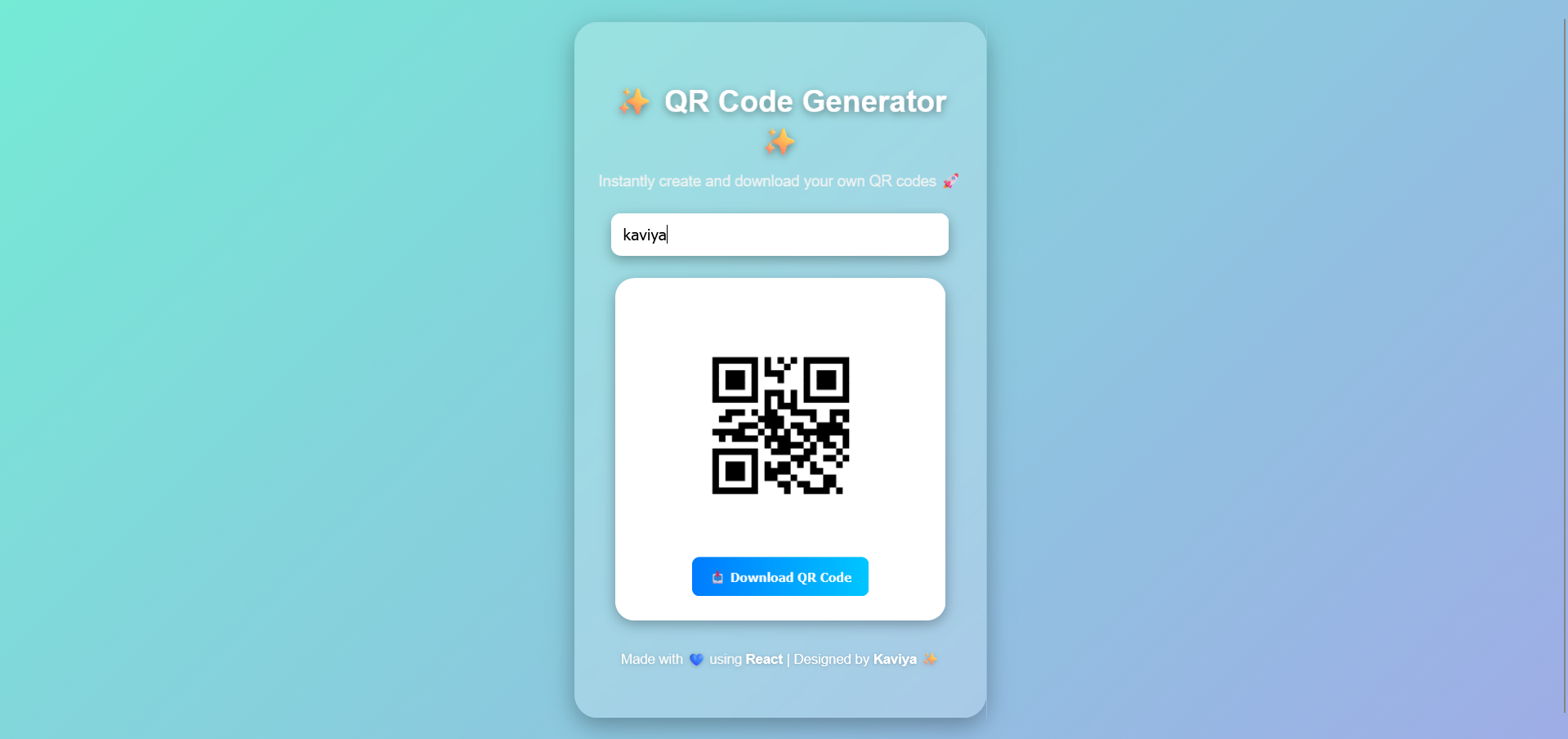 QR Code Generator Web App